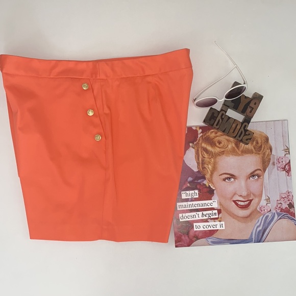 🆕MARILYN MONROE Girly Pin Up Nautical⚓️ Shorts in Chinese Coral - Picture 5 of 8